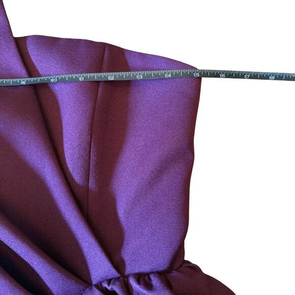 Elliatt Strapless Purple Midi Dress with Ruffle Detail | Size Small 812B2 - Picture 10 of 15